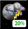 Wednesday Night: Slight Chance Showers And Thunderstorms then Partly Cloudy