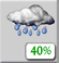 Tuesday: Chance Light Rain