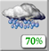 Tuesday: Rain showers likely. Cloudy, with a high near 44. East wind around 5 mph, with gusts as high as 15 mph. Chance of precipitation is 70%. Tuesday: Rain Showers Likely